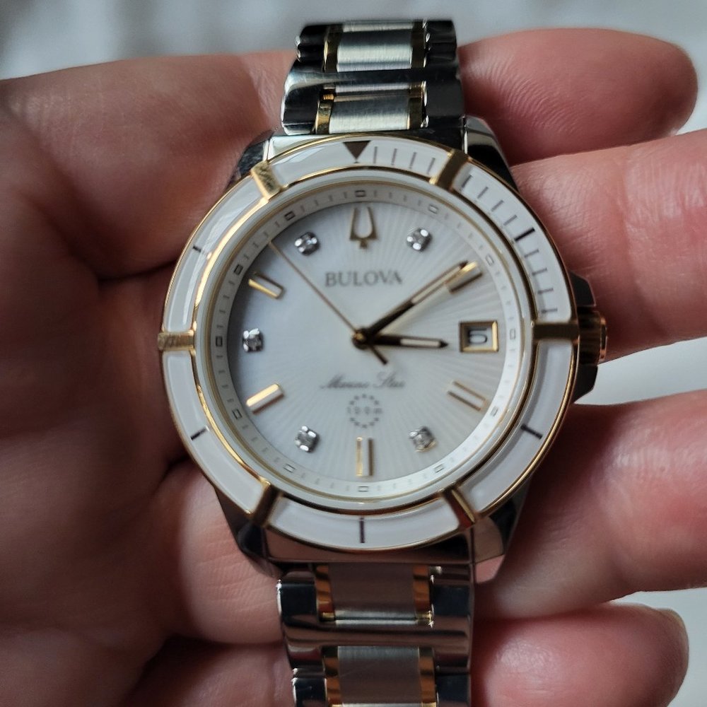 SOLD!❌❌❌NEW 98P186 Women’s Marine Star Watch 100% AUTHENTIC!